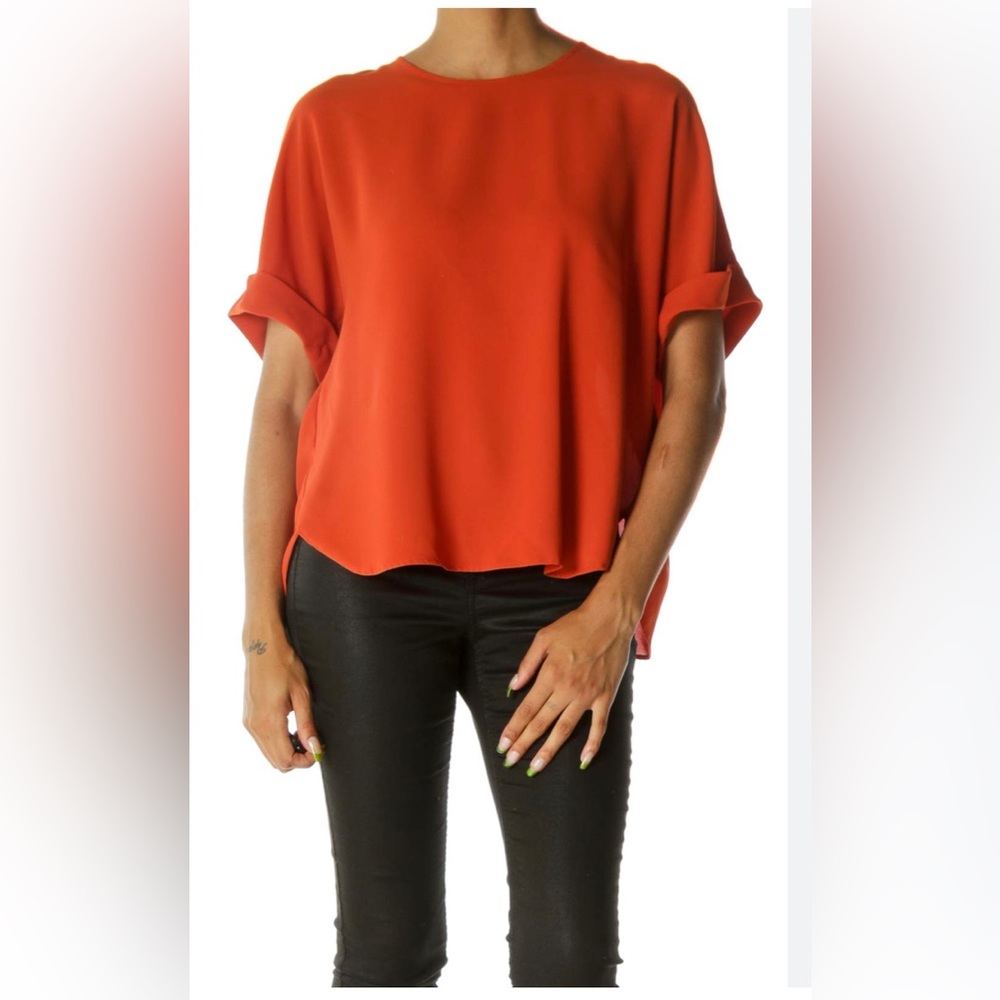 Uniqlo Cuff Sleeve Side Slit Blouse